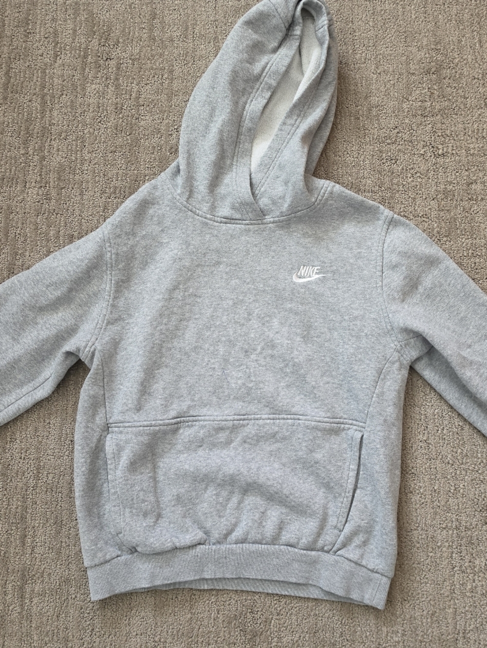 Nike Gray Hooded Sweatshirt Kids - Picture 1 of 3